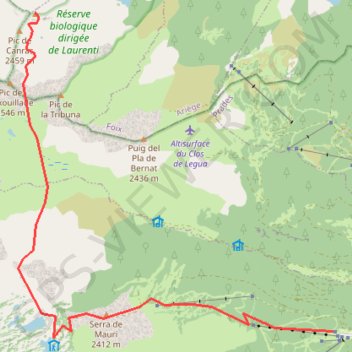 Roc Blanc par Camporells et Formigueres GPS track, route, trail