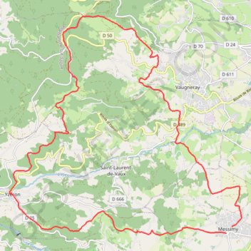 Messimy - Saint-Bonnet-le-Froid - Yzeron GPS track, route, trail