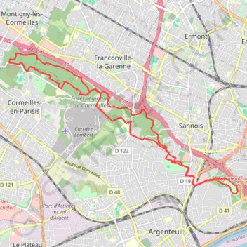 Les Buttes du Parisis GPS track, route, trail