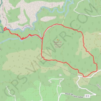 Cascade de la Pare GPS track, route, trail
