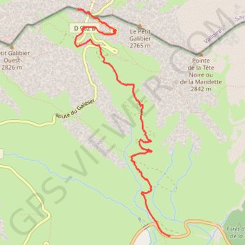 Col du Galibier depuis le paravalanche du Lautaret GPS track, route, trail