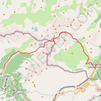 Du Val d'Inclès (Andorre) à l'Hospitalet GPS track, route, trail