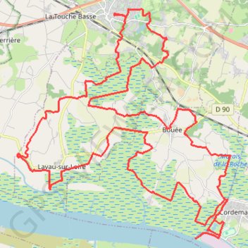 Savenay-Cordemais-Lavau GPS track, route, trail