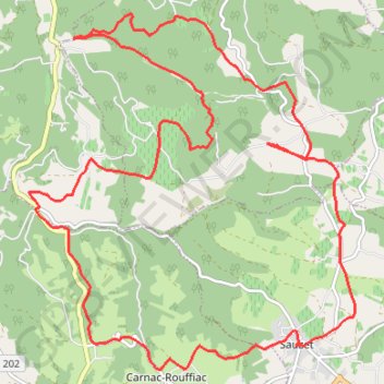 Randonnée de Sauzet à Lalaurie GPS track, route, trail