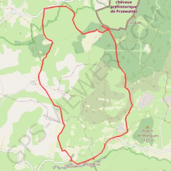 Villaret Aures Chevaux Sauvages GPS track, route, trail