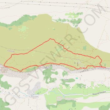 Raquettes sur le Plateau de Calern GPS track, route, trail