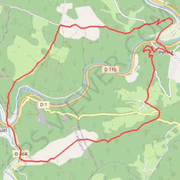 Autour de Penne GPS track, route, trail