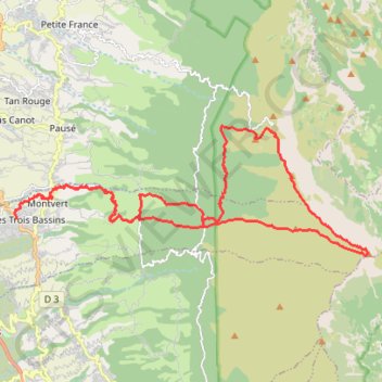 Trois bassinoise 43km-16629743 GPS track, route, trail