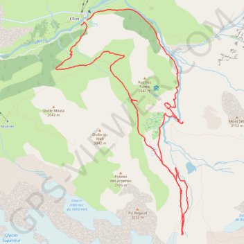 Cirque des Evettes et sentier de John GPS track, route, trail