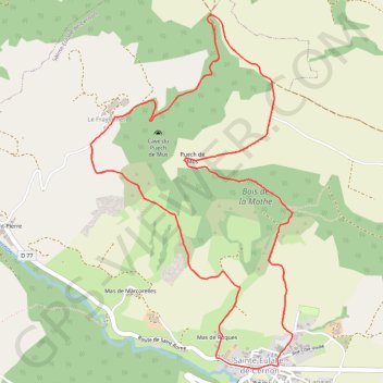 Le Puech du Mus GPS track, route, trail
