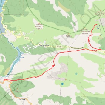 Chaudanne - Stade de Neige de Vauplane GPS track, route, trail