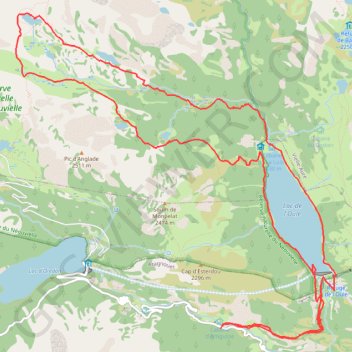 L'Oule et les Lacs - Aragnouet GPS track, route, trail