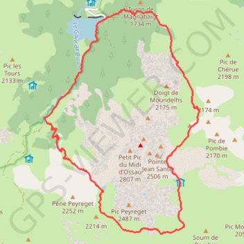 Le tour du Pic du Midi d'Ossau GPS track, route, trail
