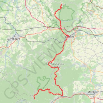 La Petite-Pierre - Donon GPS track, route, trail