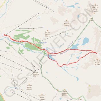 SALARDU-BERRET col de Rosari ai GPS track, route, trail
