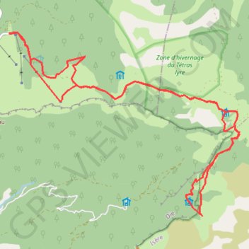 Rando raquettes Col Rousset - Cabane Pison - Col Rousset GPS track, route, trail