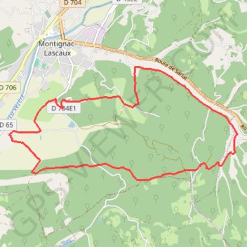 Montignac - Bois de la Saladis GPS track, route, trail