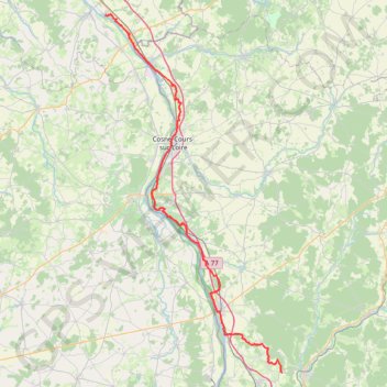 GR3 De Parigny-les-Vaux (Nièvre) à Ousson-sur-Loire (Loiret) GPS track, route, trail
