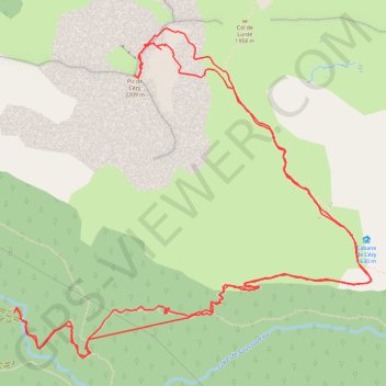 Eaux-Chaudes - Pic de CEZY GPS track, route, trail