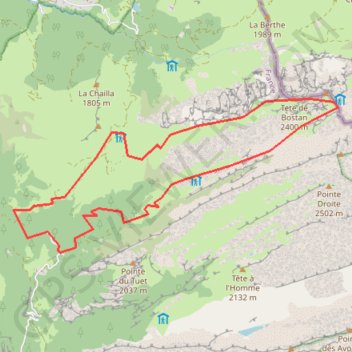 Vallée du Giffre, Les Allamands, refuge, col et Tête de Bostan, col de la Golèse GPS track, route, trail