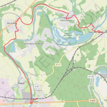 De Trilport à Isles-les-Meldeuses GPS track, route, trail