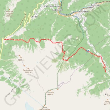 TMB Champex La Forclaz GPS track, route, trail