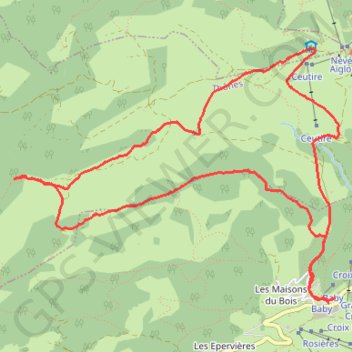 Randonnée raquette la Croix fry GPS track, route, trail