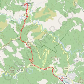 Chemin de Stevenson Sud étape 6 GPS track, route, trail