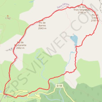 Étang d'Arbu - Pic des Trois Seigneurs GPS track, route, trail