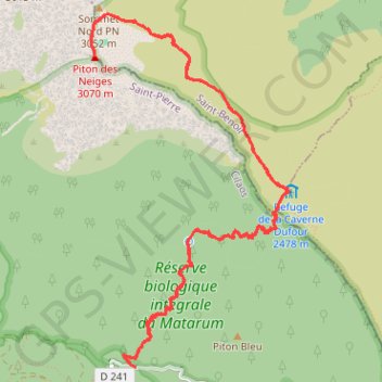 Piton des Neiges par Cilaos GPS track, route, trail