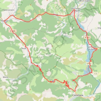 Le Col des Lecques GPS track, route, trail