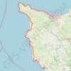 Randonnée de Cherbourg à Portbail par le GR 223 GPS track, route, trail