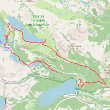 Lacs de Néouvielle GPS track, route, trail