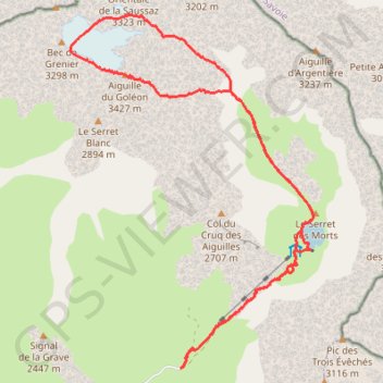 Aiguille du Goléon (Grandes Rousses - Arves) GPS track, route, trail
