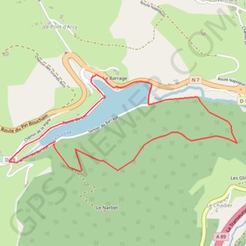 Le barrage de Joux - Joux GPS track, route, trail