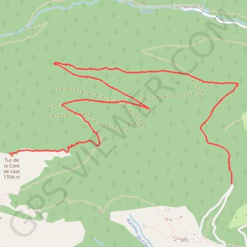 Tuc de la Core de Léat GPS track, route, trail