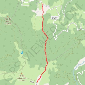 De Freychenet au Mont Fourcat GPS track, route, trail