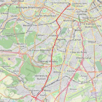 Coulée Verte du Sud Parisien GPS track, route, trail