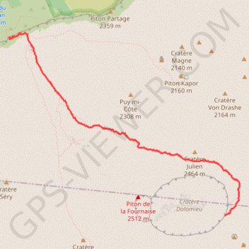 Piton de La Fournaise GPS track, route, trail