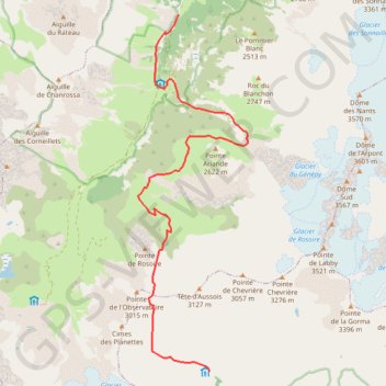Rando Pralognan-refuge du fond d'aussoi GPS track, route, trail