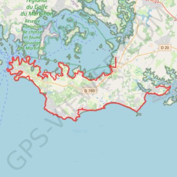 GR34 De Quiberon à Vannes (Morbihan) GPS track, route, trail