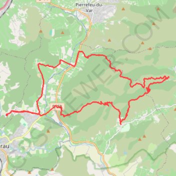 Balade Sauvebonne : Piste du viet - Les Borrels GPS track, route, trail