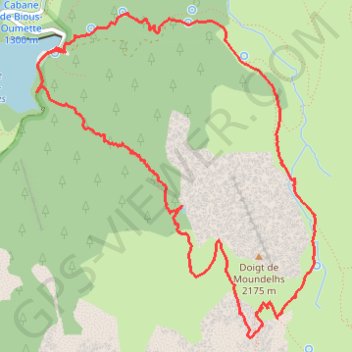 Bious Artigues -Brèche de Moundelhs GPS track, route, trail