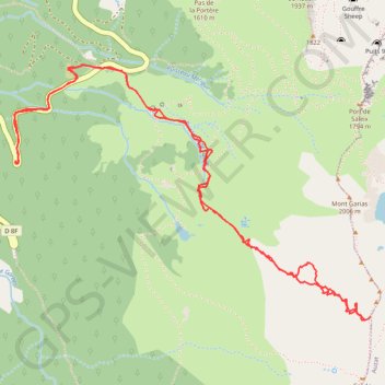 Ski Rando - Col près du Pic de Cabanatous GPS track, route, trail