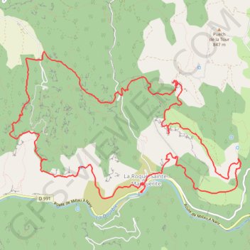 LA ROQUE MONTPELLIER LE VIEUX-ROQUESALTE GPS track, route, trail