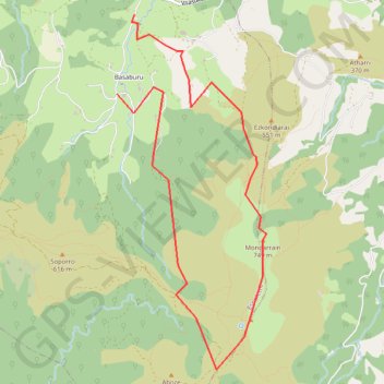 Mondarrain depuis basseboure-630-12 GPS track, route, trail