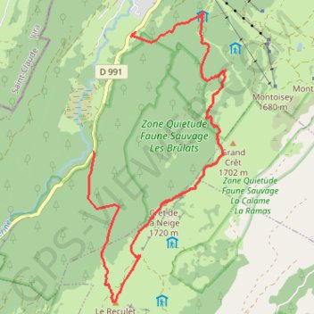 Les 3 Crêts GPS track, route, trail