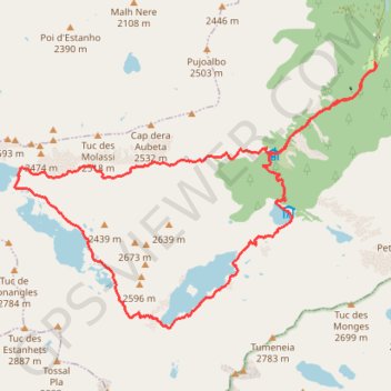 Lacs de Mar et de Rius GPS track, route, trail