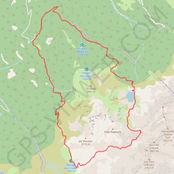 Lac de crop GPS track, route, trail