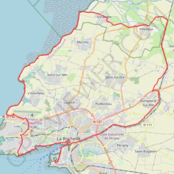 Boucle La Rochelle - Esnandes GPS track, route, trail